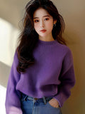 Small Fragrant Wind Soft Long-Sleeved Sweater Women 2025 Autumn And Winter New Lazy Loose Knitted Shirt Top HZ1208