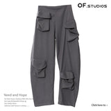 25 New Personality Tailoring Three-Dimensional Pocket Trousers Casual Pants Women 1702 HZ1208