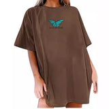 2025 Arts And Chinese Youth Cotton T Short Sleeve Korean Loose Harajuku INS Round-Neck Short Sleeve Shirt Pure Cotton T-Shirt HZ1208