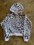Autumn And Winter New Jacket Set Loose Street Fashion Leopard Print Retro Style Men And Women Casual HZ1208