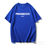 2025 Hot Letter-Print T-Shirt Women's Cotton Collar Loose Short-Sleeved Top INS Style HZ1208