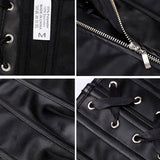 V-Neck Zipper Leather To Recover Tectorial Tectacles Punk-Style Lamings With T-Pants HZ1208