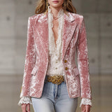 New Double-Sided Plush Lattice Large-Size Coat For Autumn And Winter 2025 HZ1208