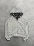 New Autumn And Winter New Hooded Jacket Two-Sided Pattern Retro Leopard Zipper Hoodie Loose Personality Top HZ1208