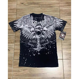 0627 Short Sleeve 2025 New Printed Skull Head T-Shirt Top With Casual Fashion Round Neck Short Sleeve HZ1208