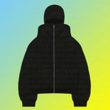 DIY Light Board Autumn Ins New Hooded Jacket Short Coat Men's Double Hat Autumn And Winter Couple Cotton HZ1208