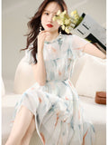 French High-End Fairy Dress Women's Summer 2025 New Super Fairy Princess Dress Holiday Style Beautiful Long Dress HZ1208