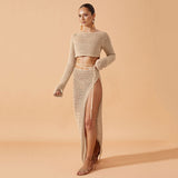 New Long-Sleeved Blouse Beach Burqa Sexy Bikini Hoodie Sunscreen Suit Woman HZ1208