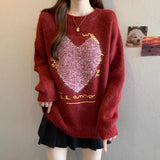 Lazy Wind Dark Gray Sweater Women 2025 Autumn And Winter Yang Plush Warm High-End Sense Knitting Loose Coat HZ1208
