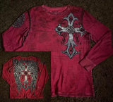 0511 Men's Day Retro Angel Round-Neck Long-Sleeved T-Shirt T-Shirt On The Head Of The Coat With Long-Sleeved Pure Cotton HZ1208