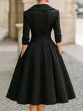 Women's Spring And Autumn Temperament Collar Waist Dress Thin Elegant Ladies Dress HZ1208