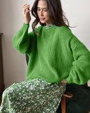 Autumn And Winter Ins Style Imitation Marince Sweater Women Lazy Style Temperament Loose Ultra-Soft Knitted Tops Women HZ1208