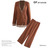 2025 Autumn And Winter Women's Clothing Niche Design Street Hit Color Drawstring Loose Casual Small Coat 1429 HZ1208